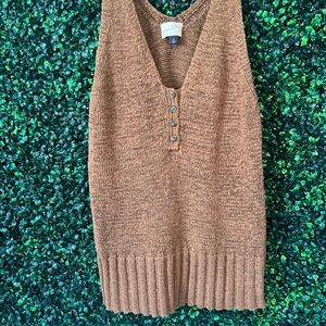 Universal Thread Brown V-Neck Sweater Vest
